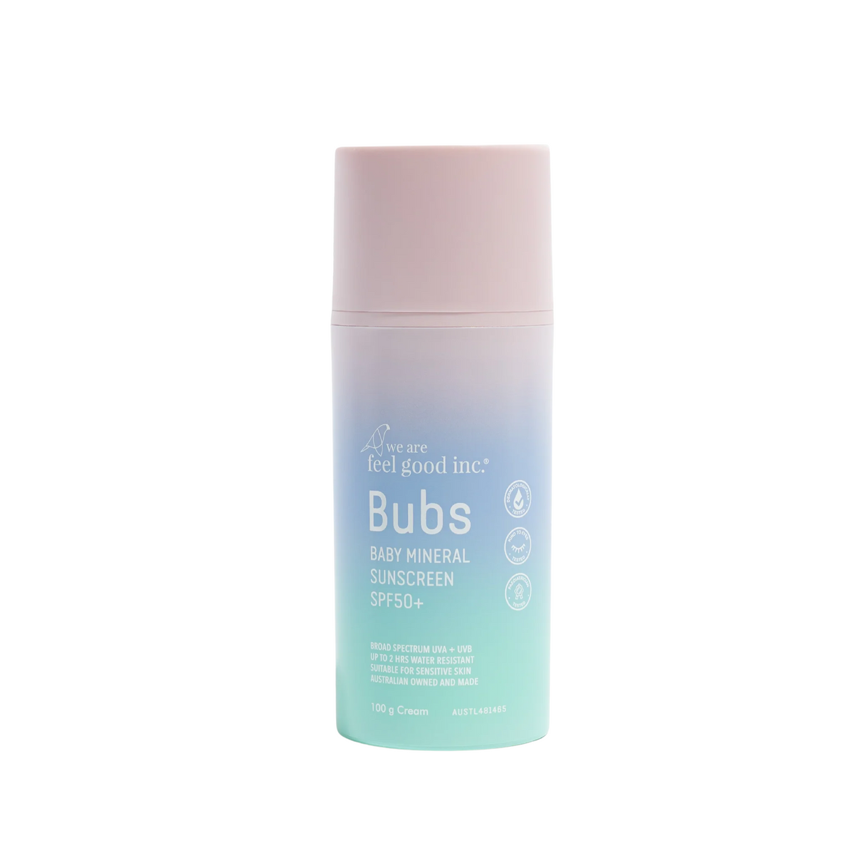 We Are Feel Good Bubs Baby Mineral Sunscreen SPF50+ 100g