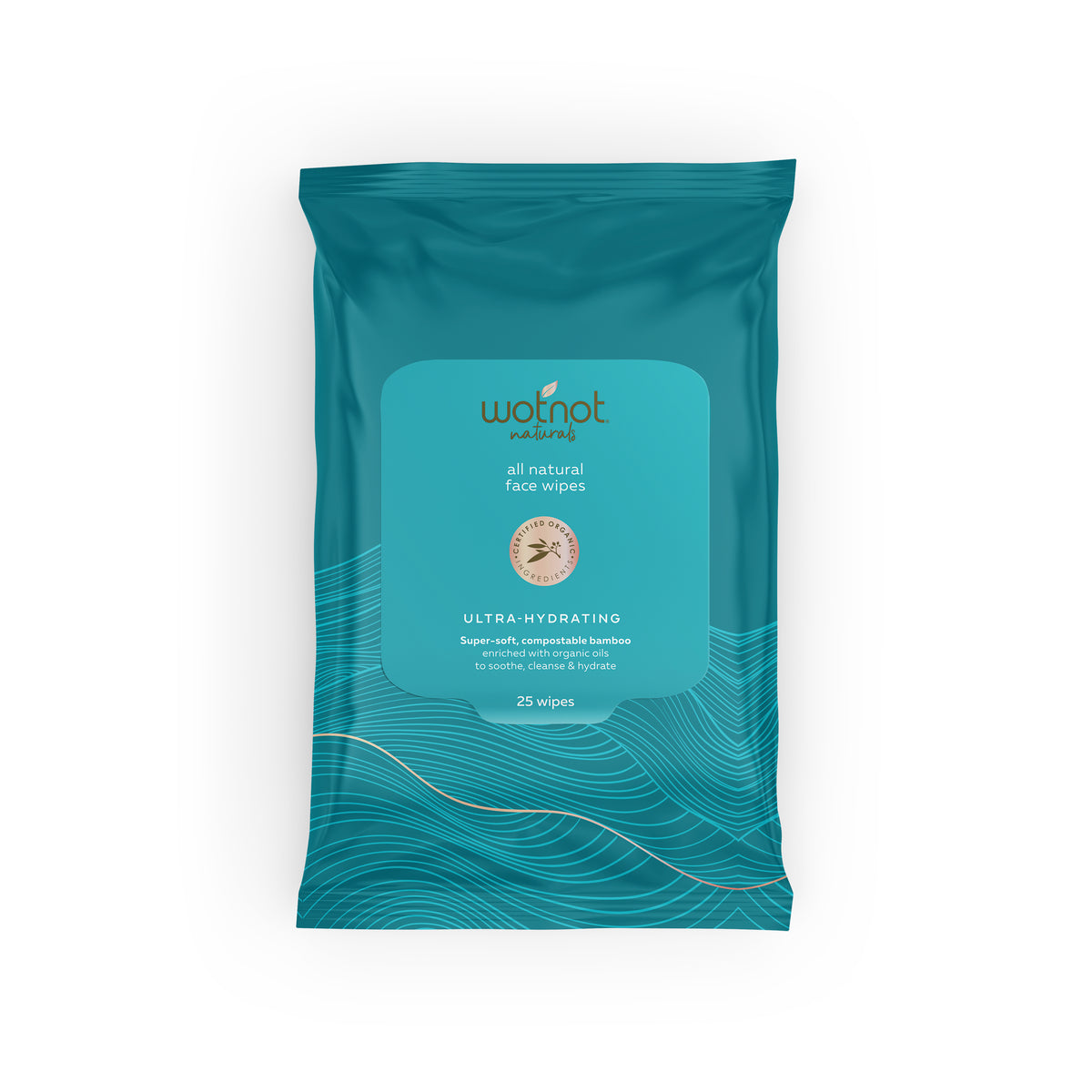 Wotnot Natural Face Wipes Soft Ultra-Hydrating - Aging / Dry Skin 25pk