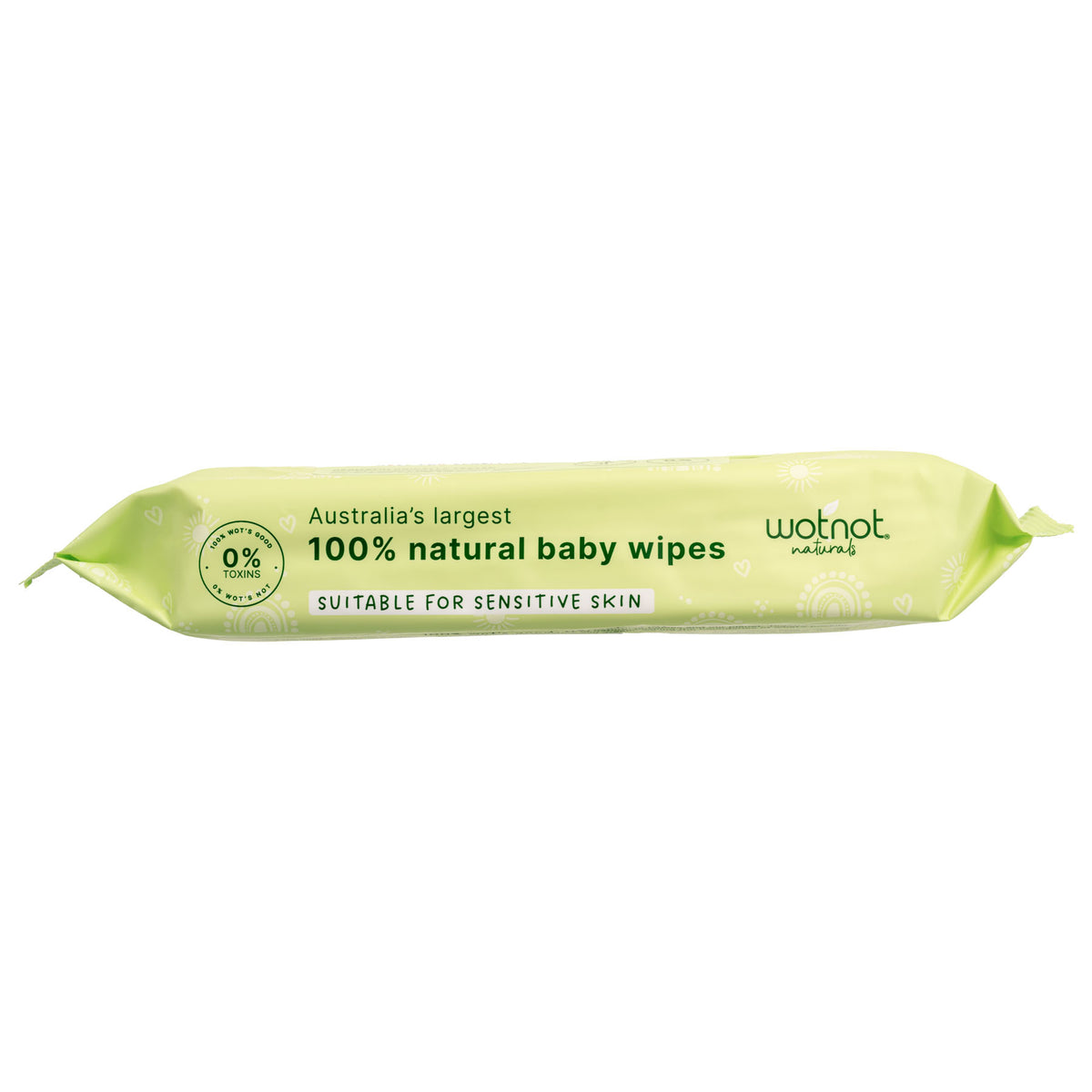 WotNot 100% Natural Biodegradable Baby Wipes 70pk