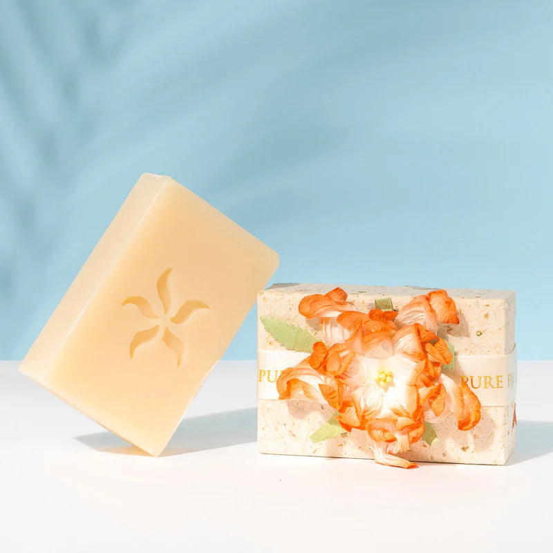 Pure Fiji Luxury Handmade Soap With Flower 100g