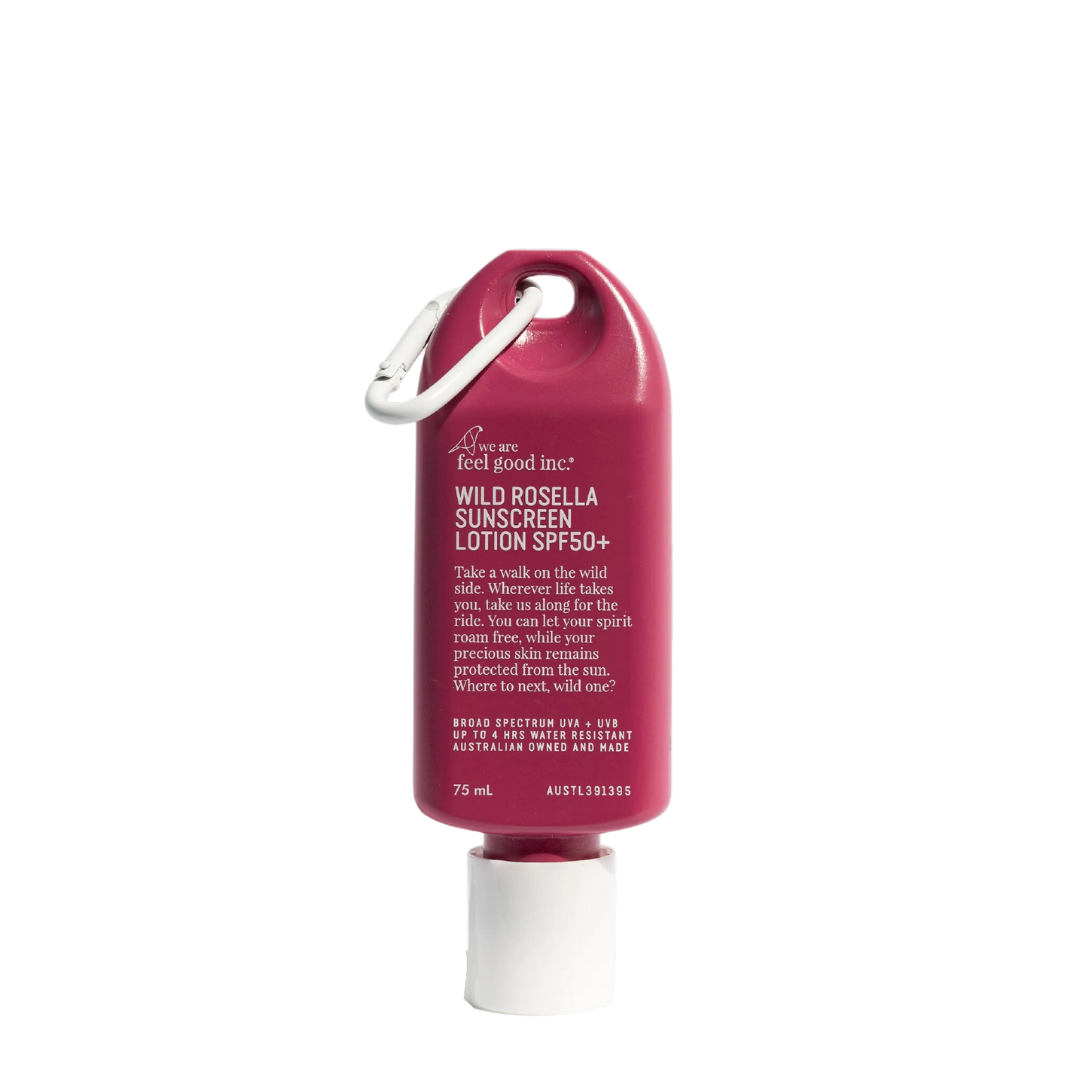 We Are Feel Good Wild Rosella Sunscreen Lotion SPF50+ Traveller 75ml