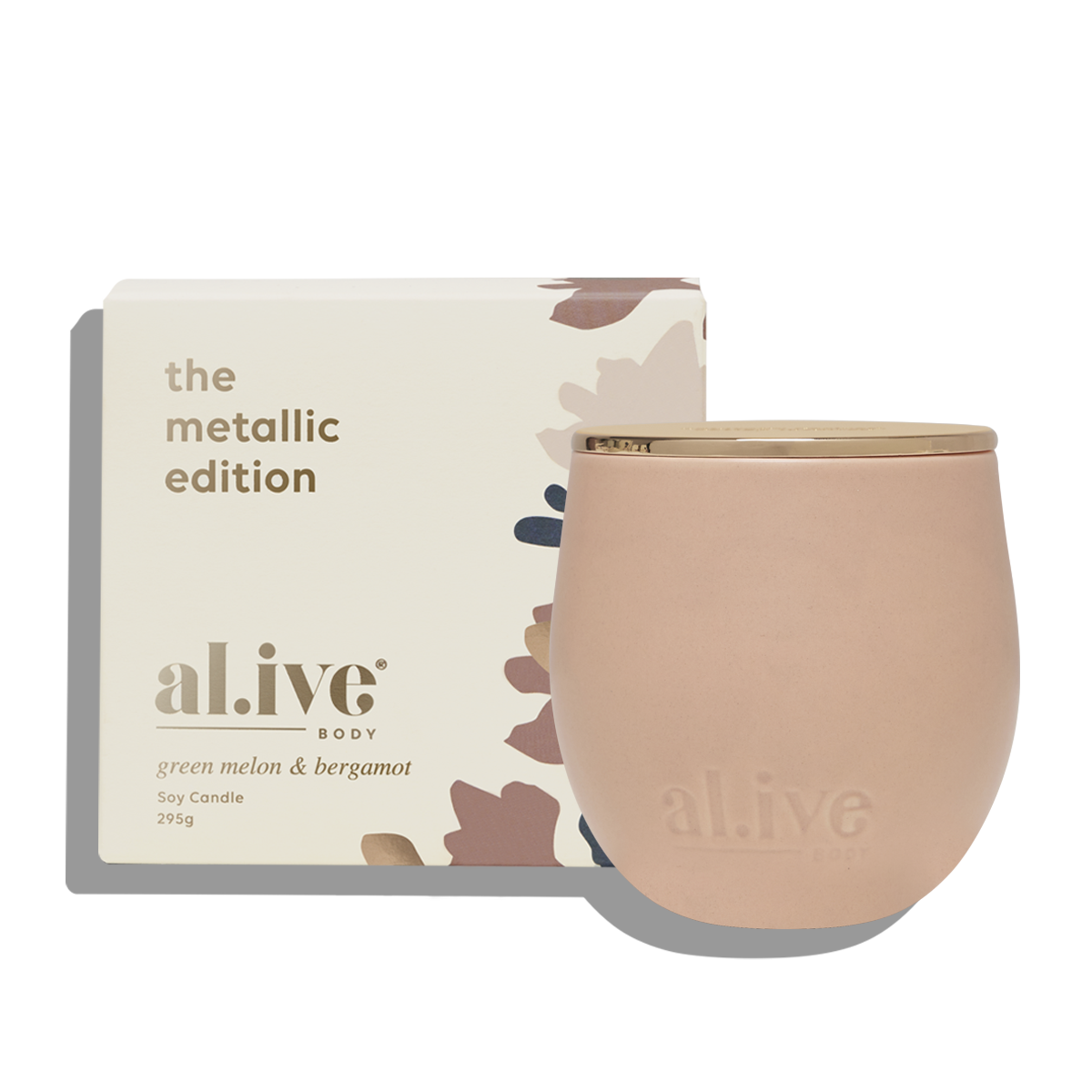al.ive body Metallic Edition Soy Candle - Green Melon & Bergamont