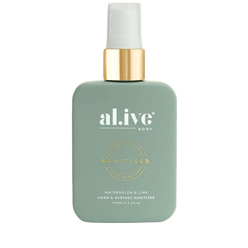 al.ive body Hand &amp; Surface Sanitiser - Watermelon &amp; Lime 100ml